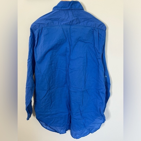 Sundry Button Up Adjustable Sleeve Top Blue Size 3 Large - Picture 2 of 9